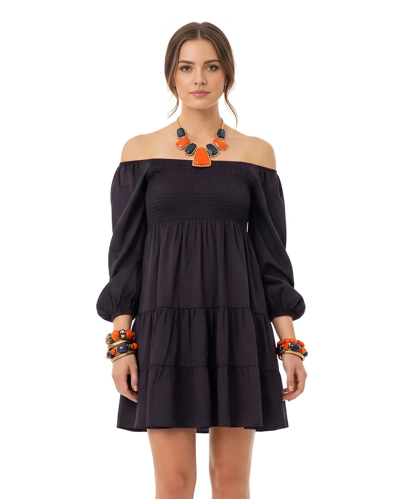 Navy Tailgate Time Tiered Mini Dress