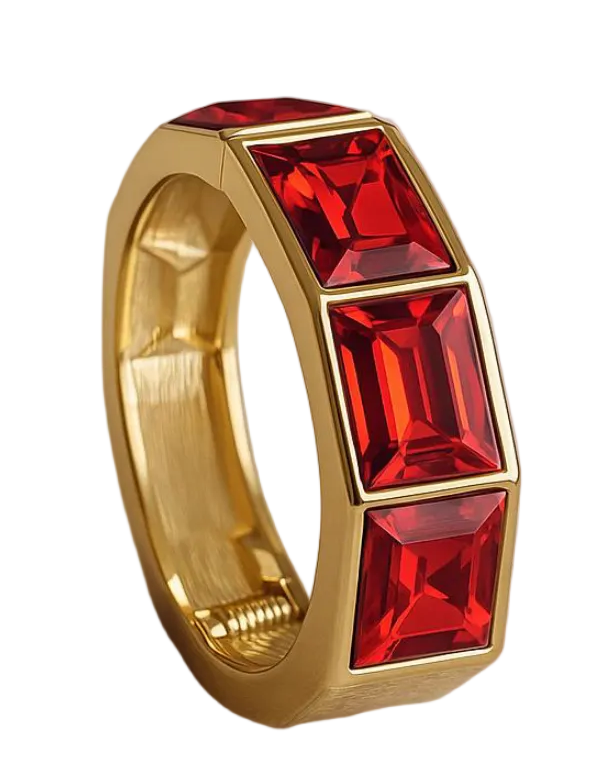Gem Studded Red Game Day  Bracelet