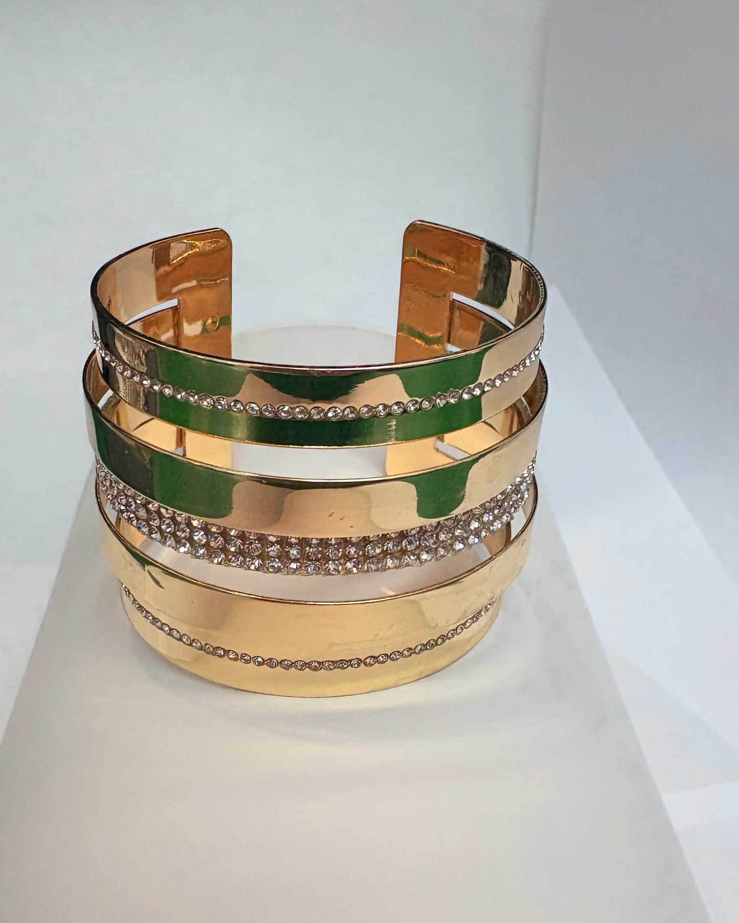"The Ritz" Vintage Multi-Band Pavé Crystal Cuff