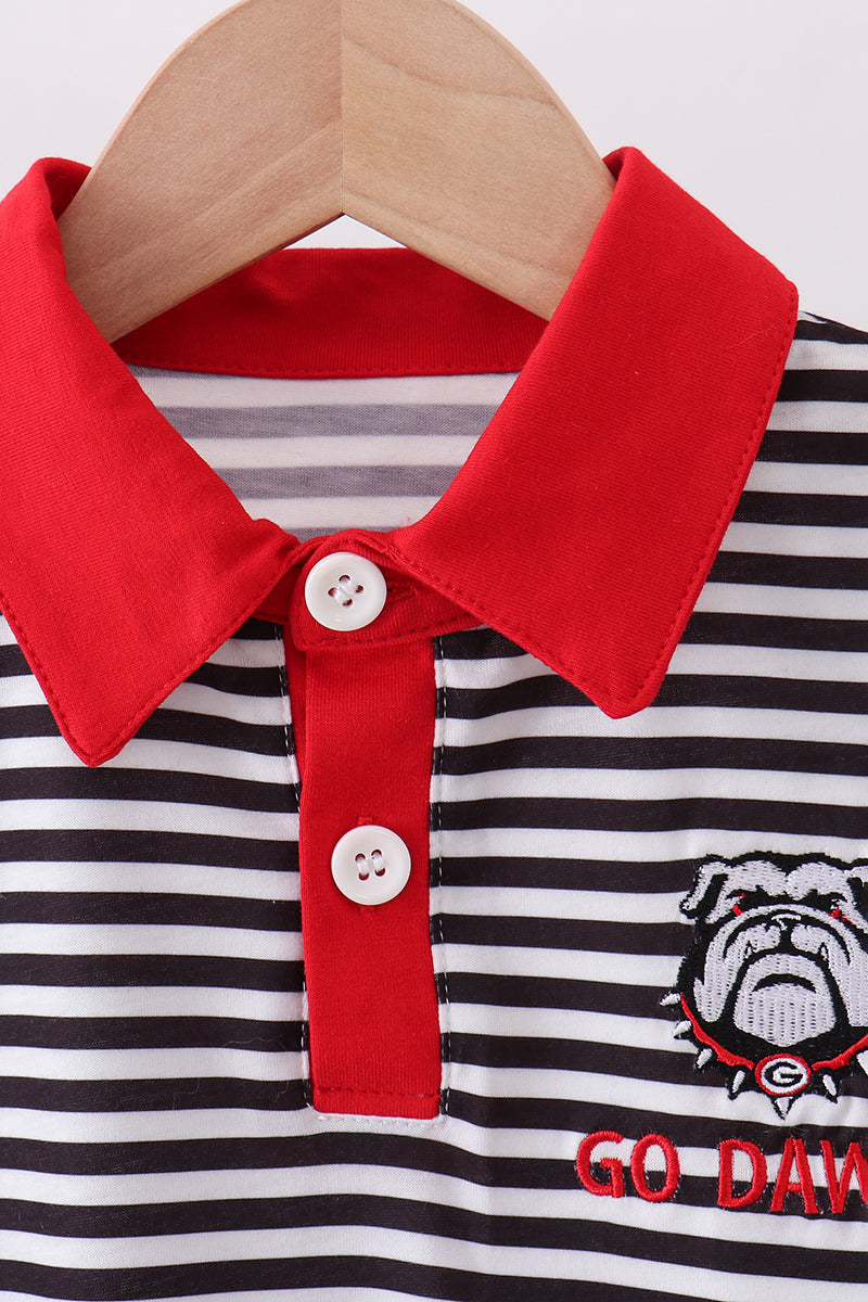 Georgia Go Dawgs Stripe Top