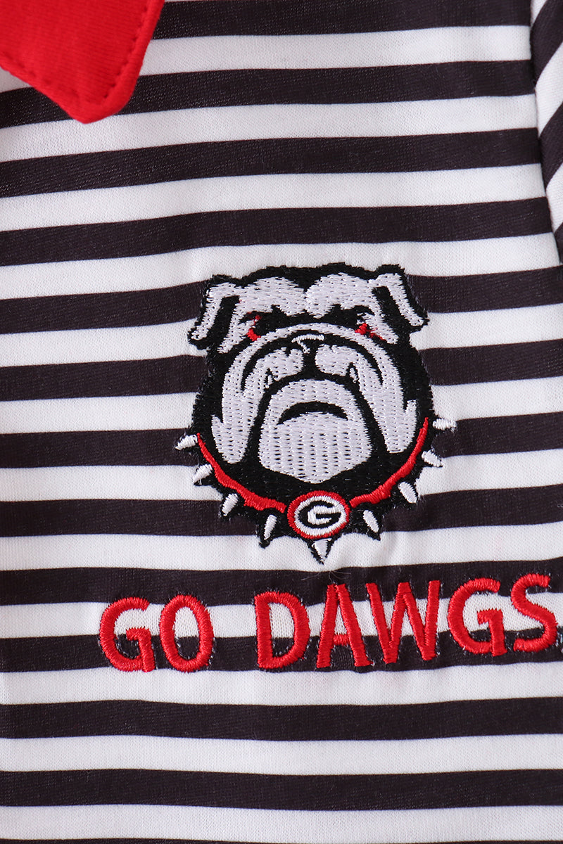 Georgia Go Dawgs Stripe Top