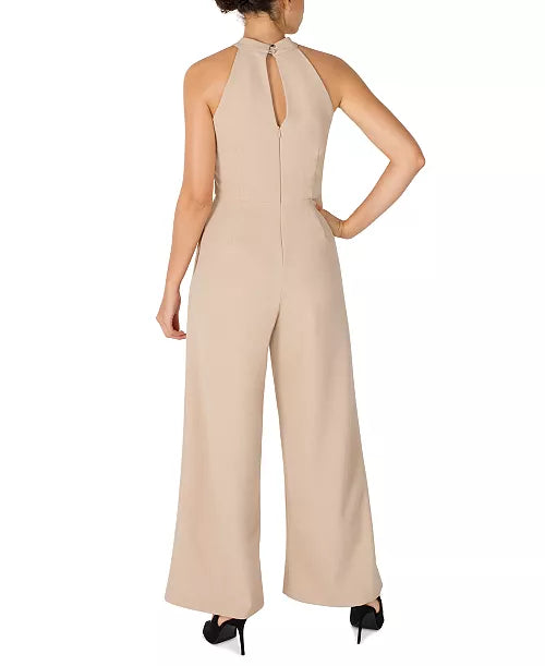 Latte Twist Top Halter Jumpsuit - Julia Jordan