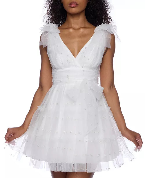 Sweetheart B Darlin Corset-Waist Mini Dress