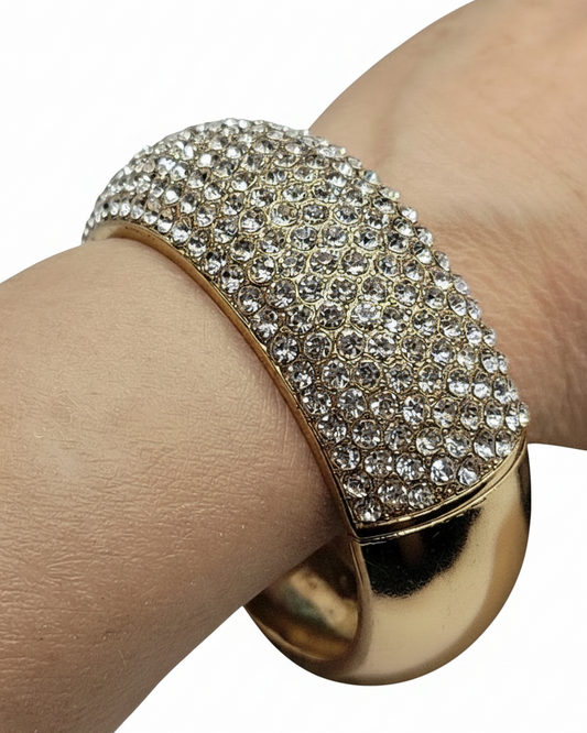 Ice Queen Chunky Pave Dome Bangle