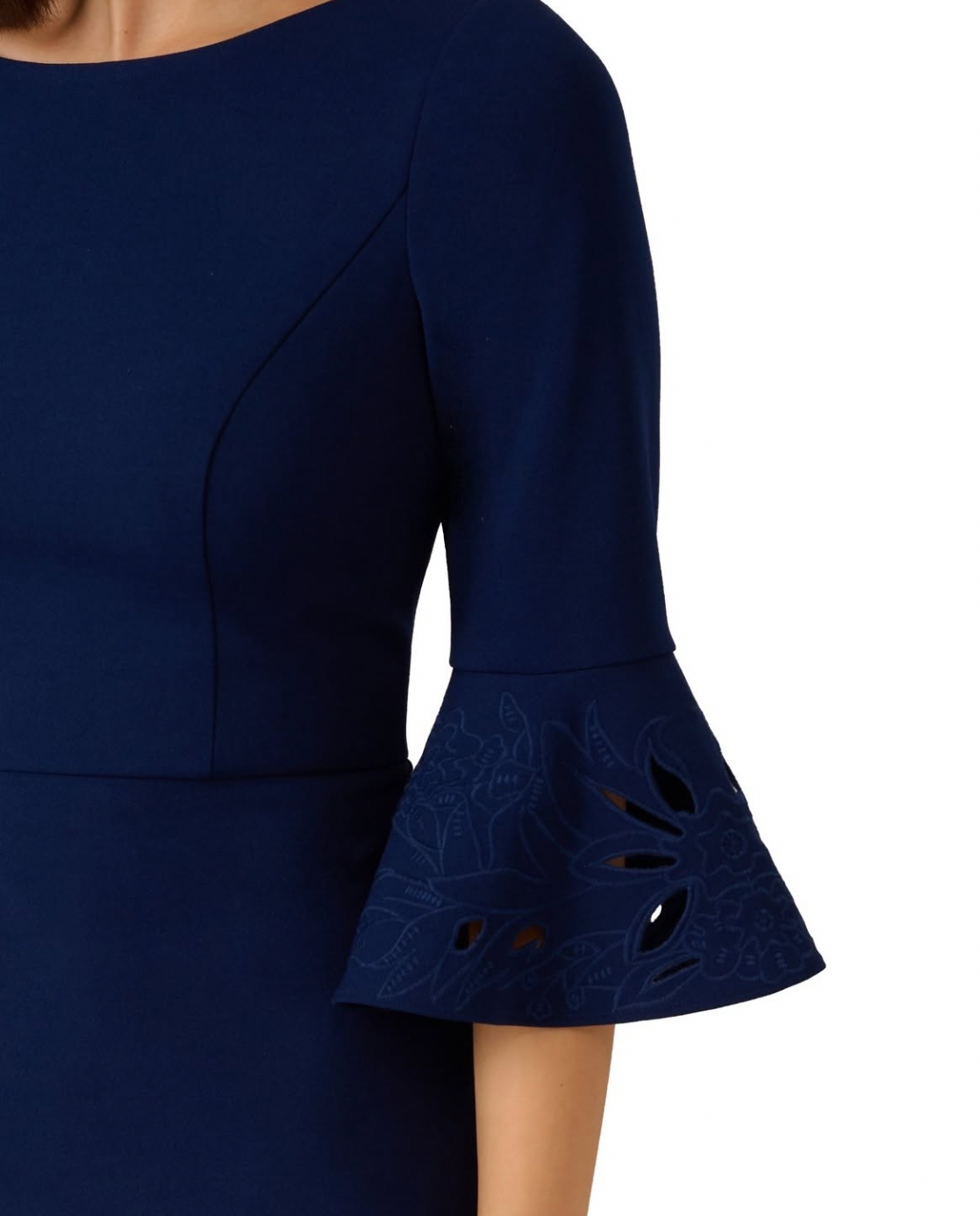 Women’s Navy Eyelet Embroidered Dress