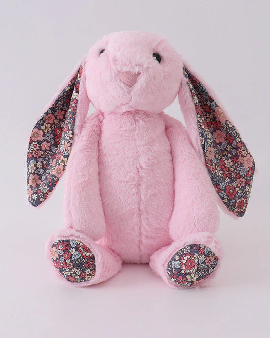 Blush Floral Plush Bunny