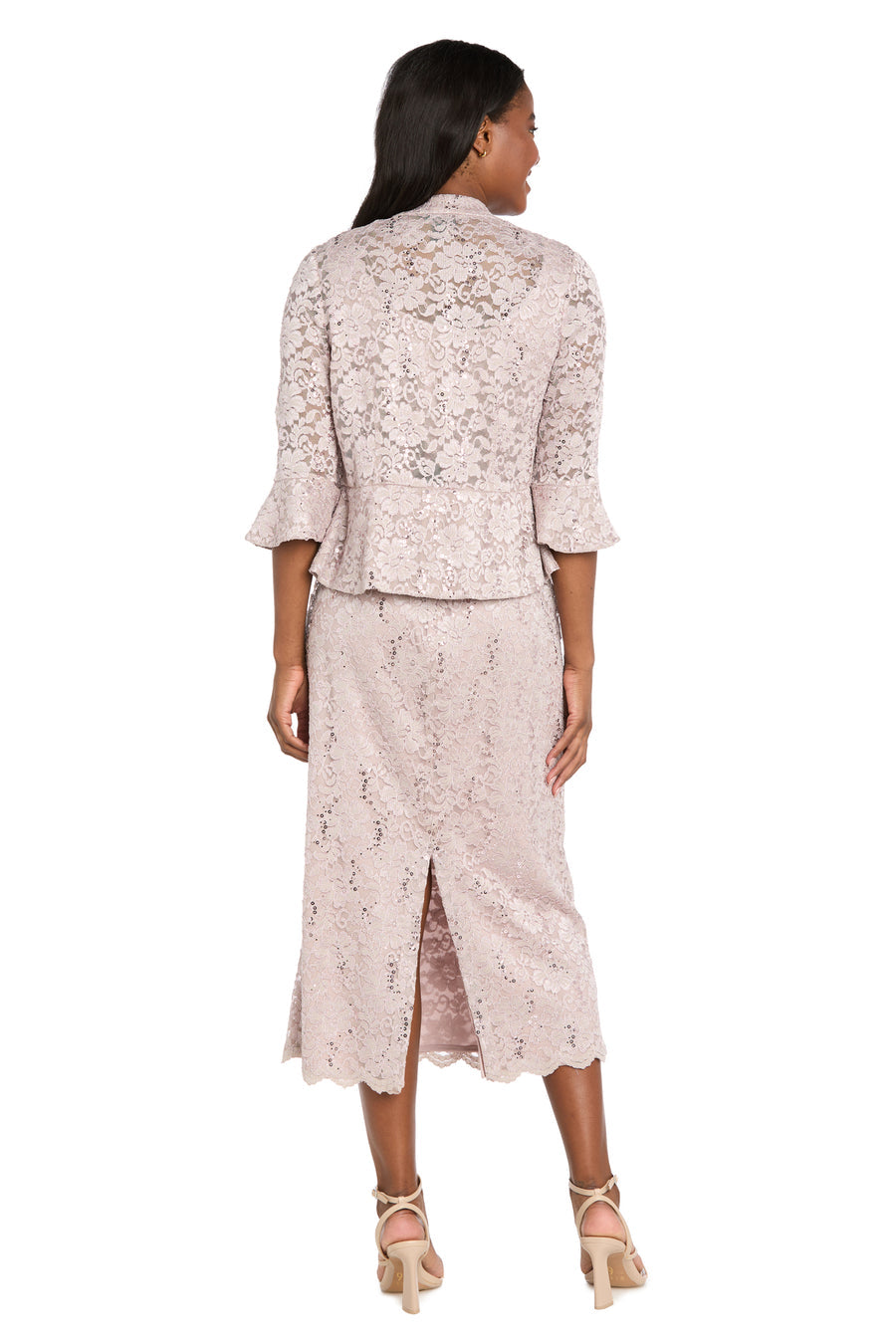Lace Column Dress with Matching Lace Jacket