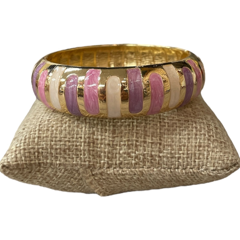 Striped Purple Multi Enamel Bracelet