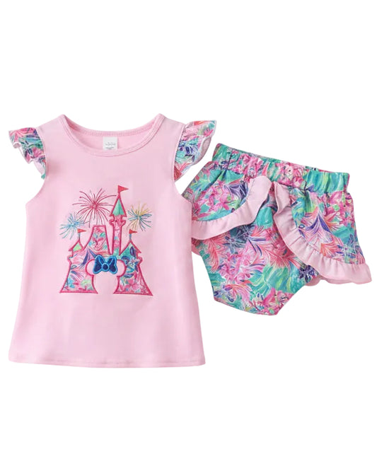 Pink Castle Applique Bloomers