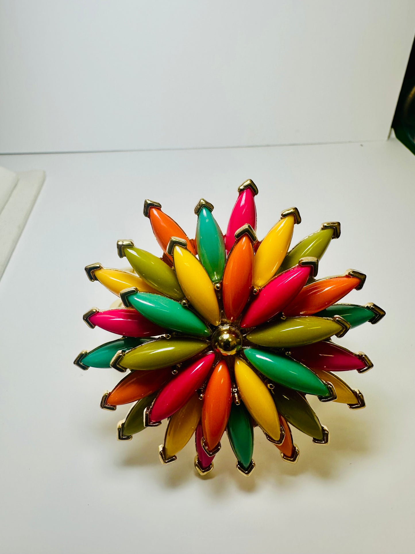Vintage Multi Flower Necklace and Bracelet Set