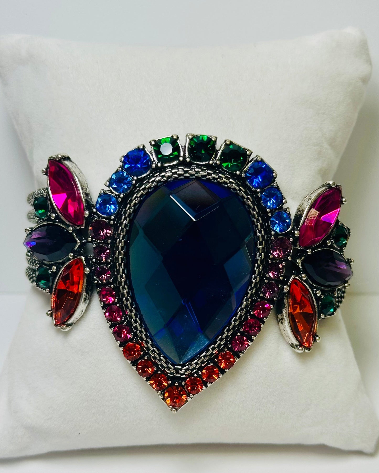 Vintage Cobalt Blue Multi Strand Bracelet