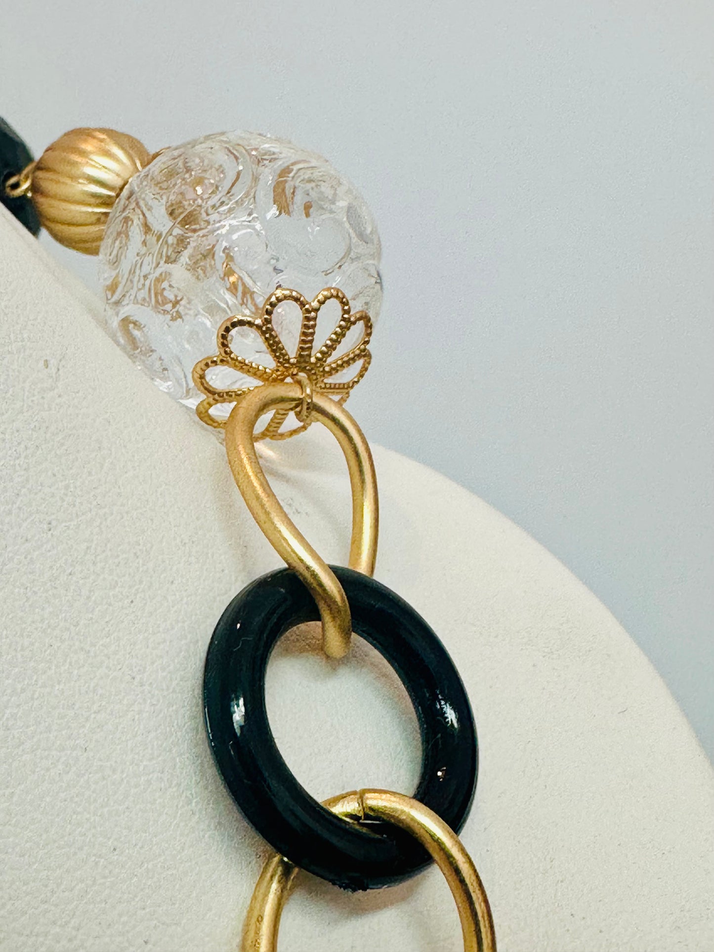 Vintage Lucite Bead Long Necklace