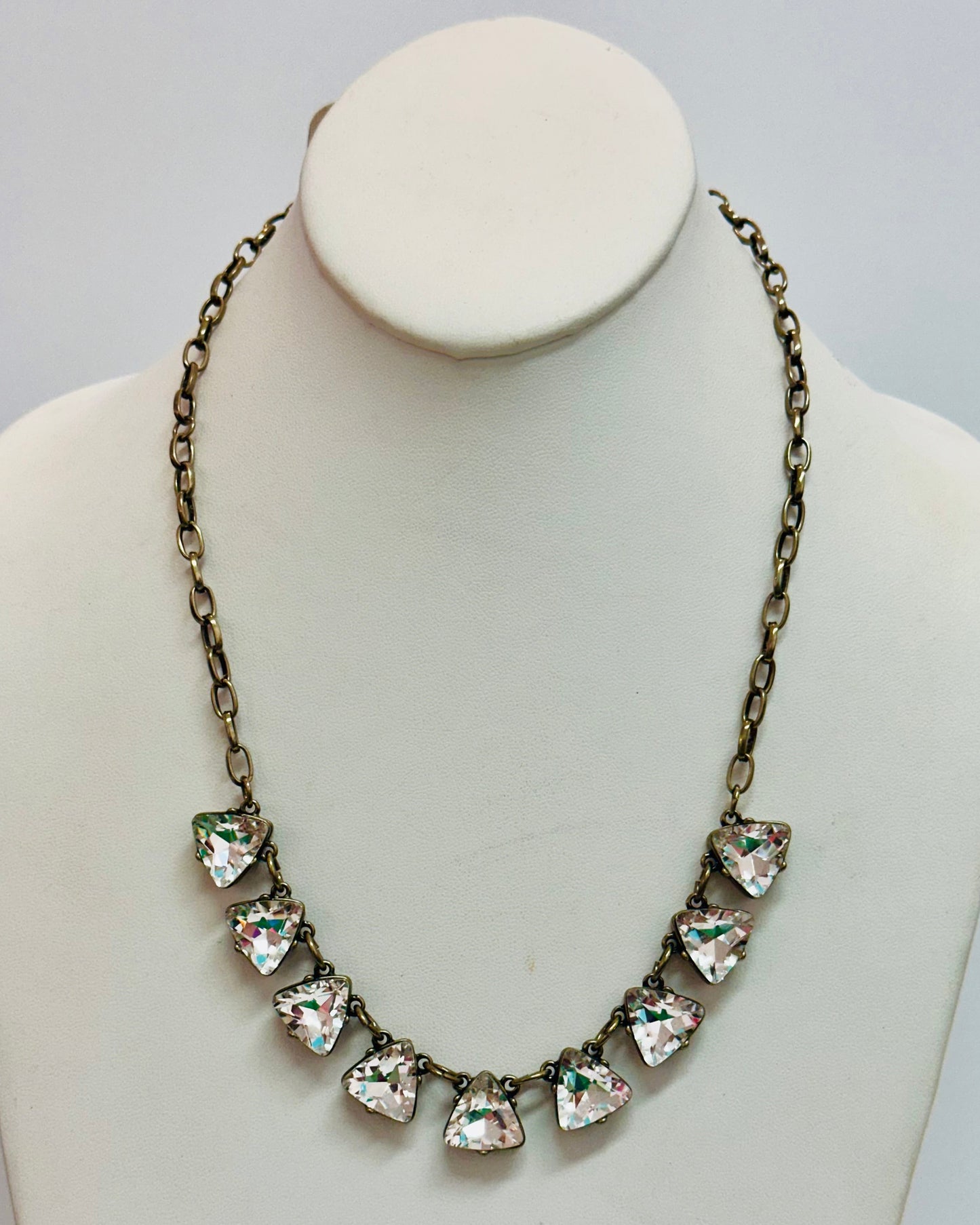 Trilliant Glass Stones Necklace