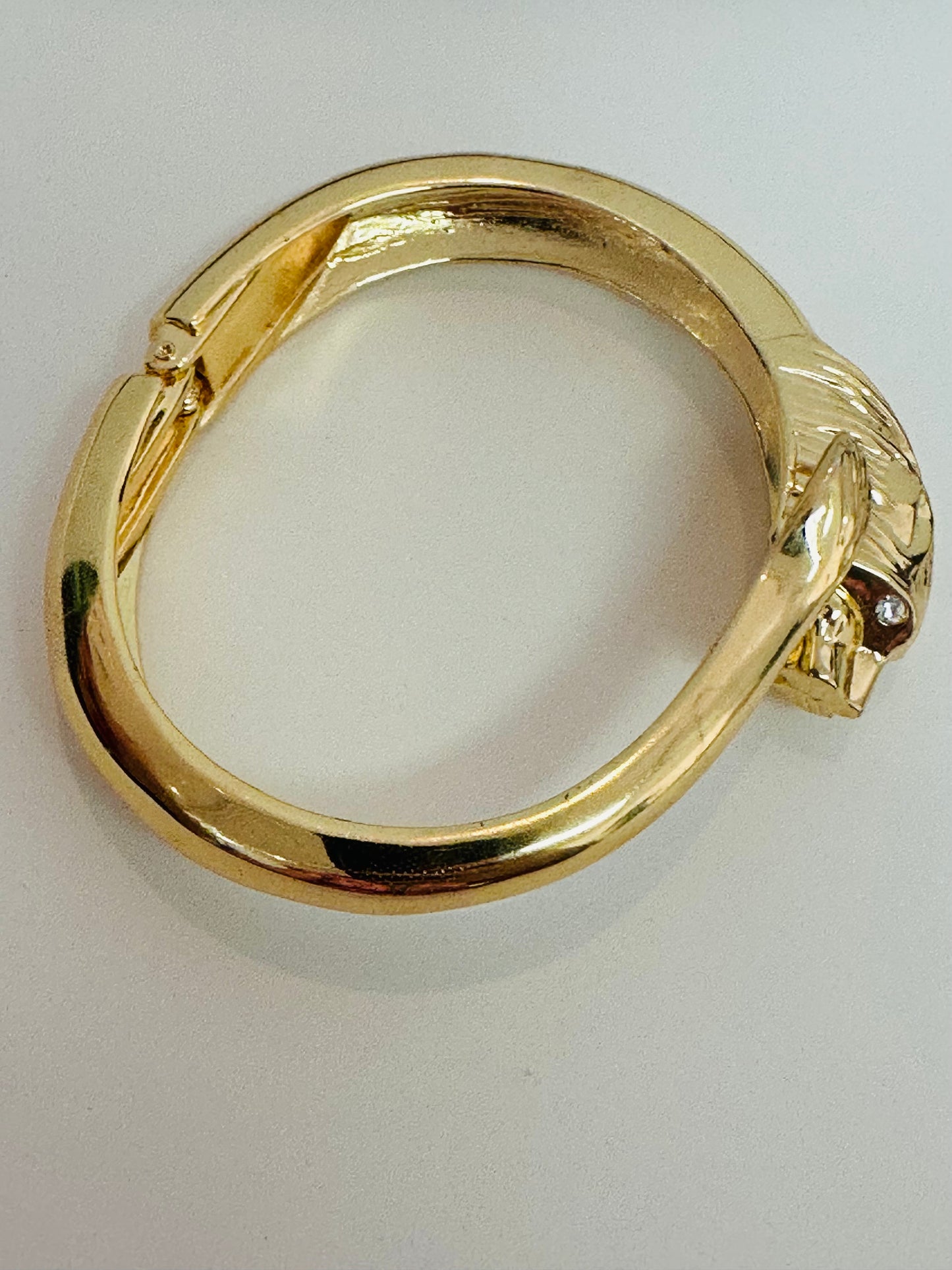 Vintage Lion Head Bypass Hinge Bracelet