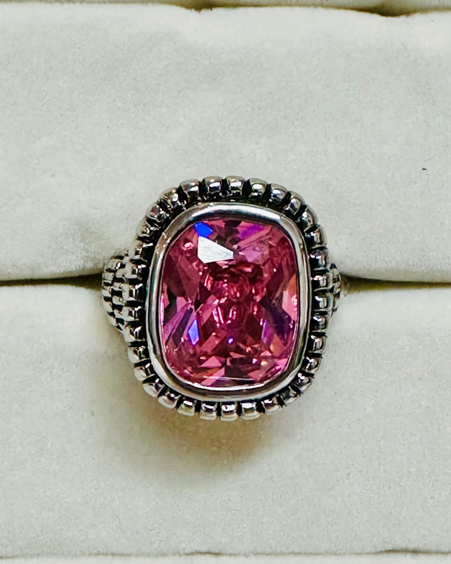 Vintage Blushing Twilight" Statement Ring