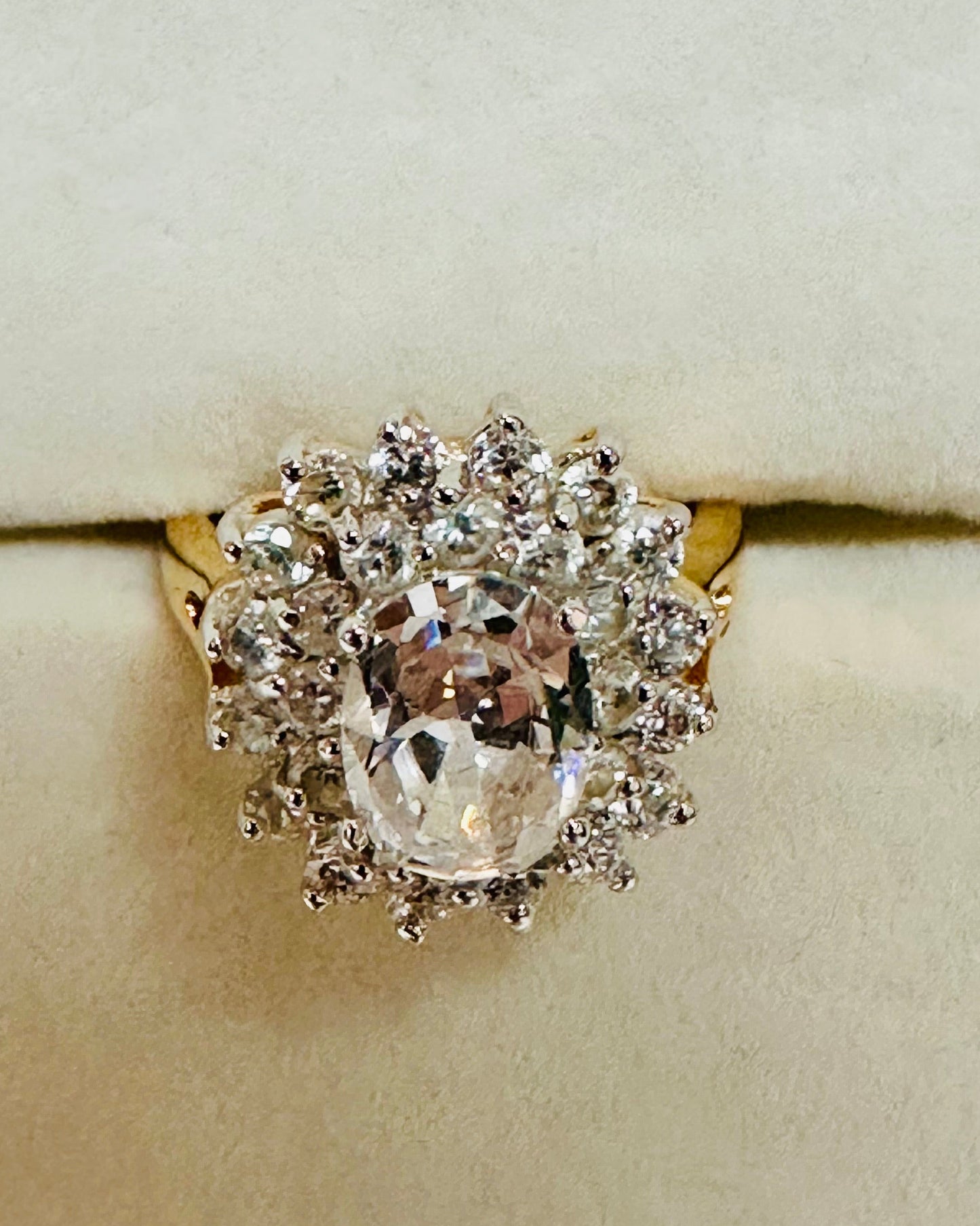 Vintage Oval Cluster Cocktail Ring