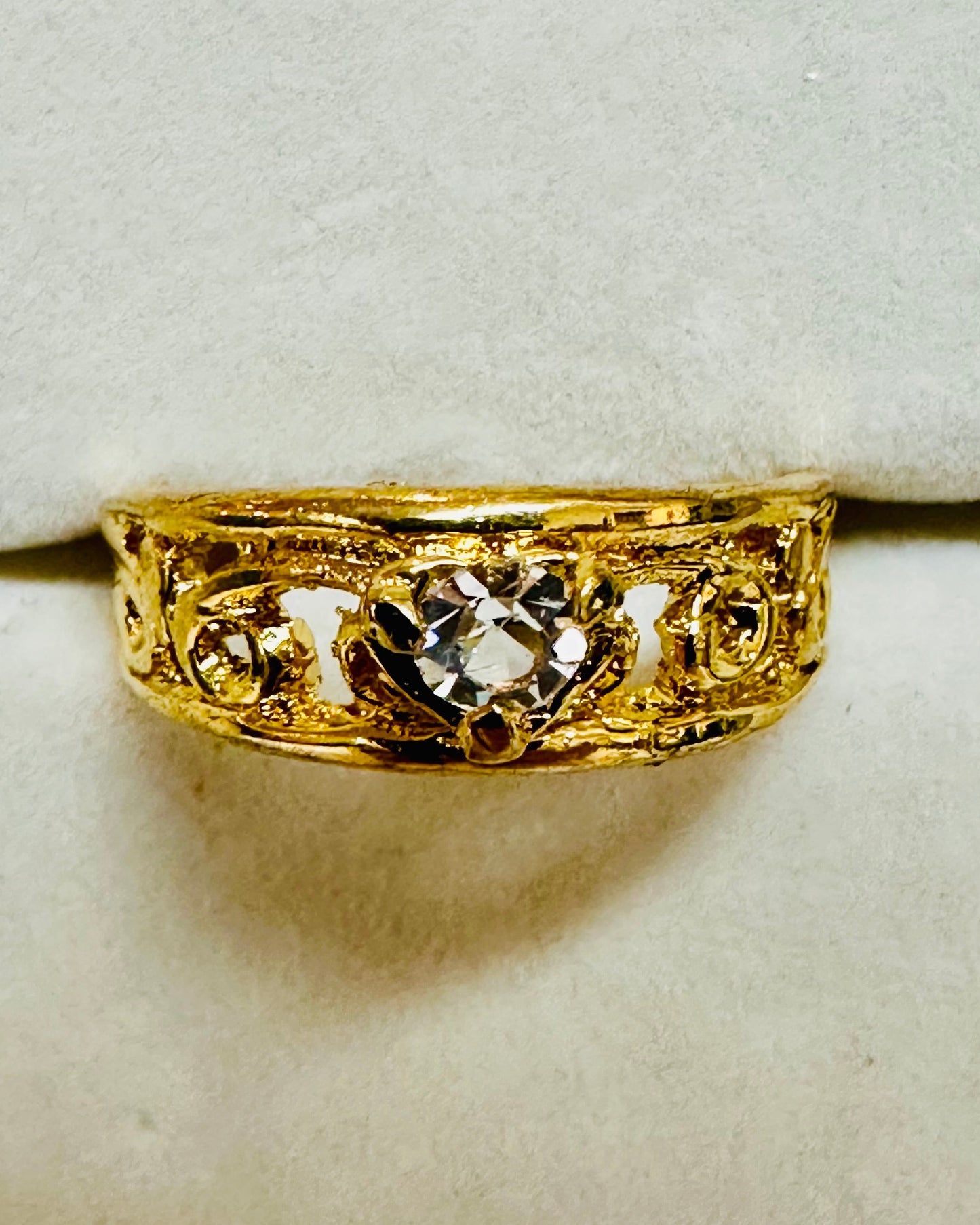 Gold Ornate Vintage Openwork Ring