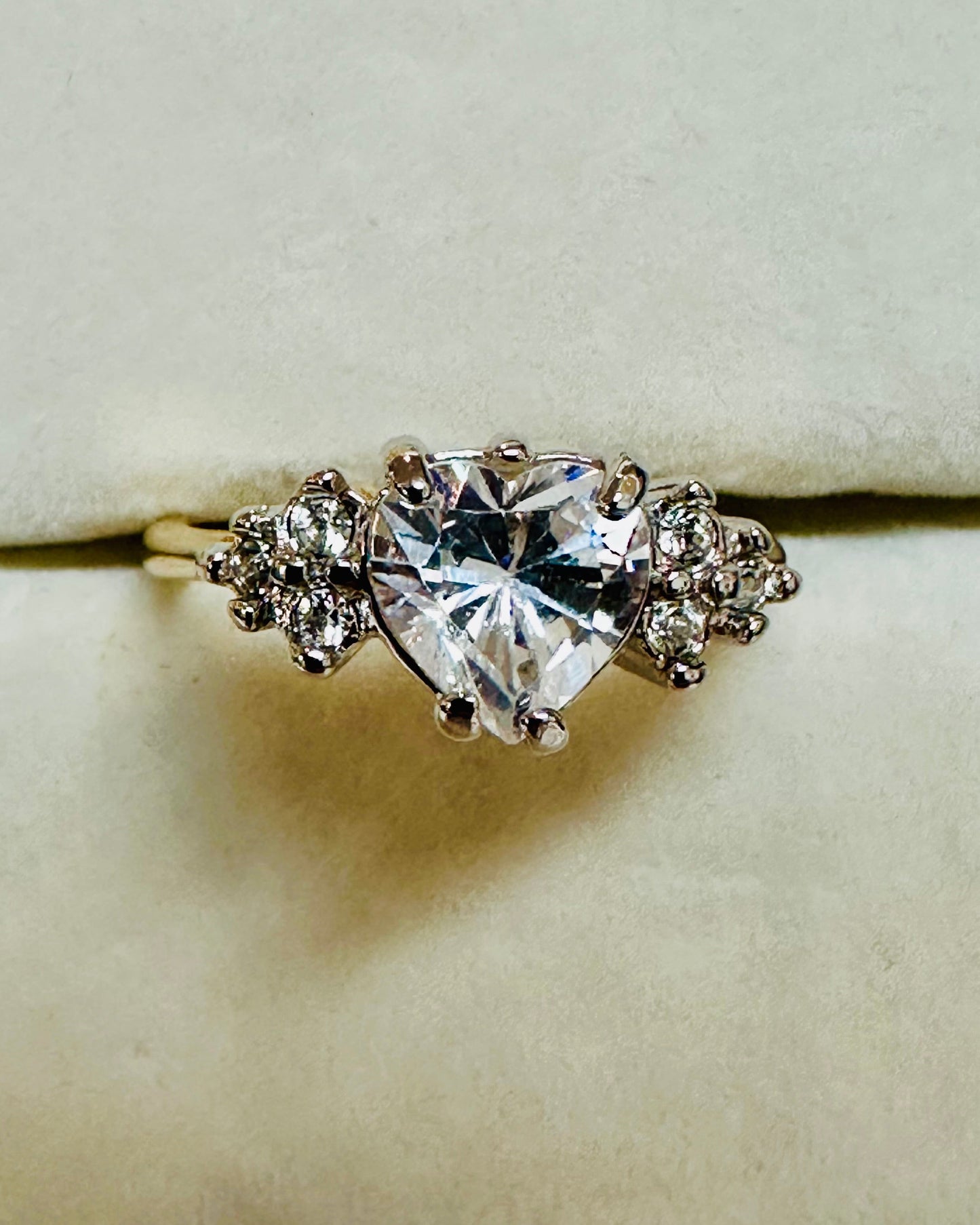 Vintage Romantic Heart-Cut Center Stone Ring (Copy)