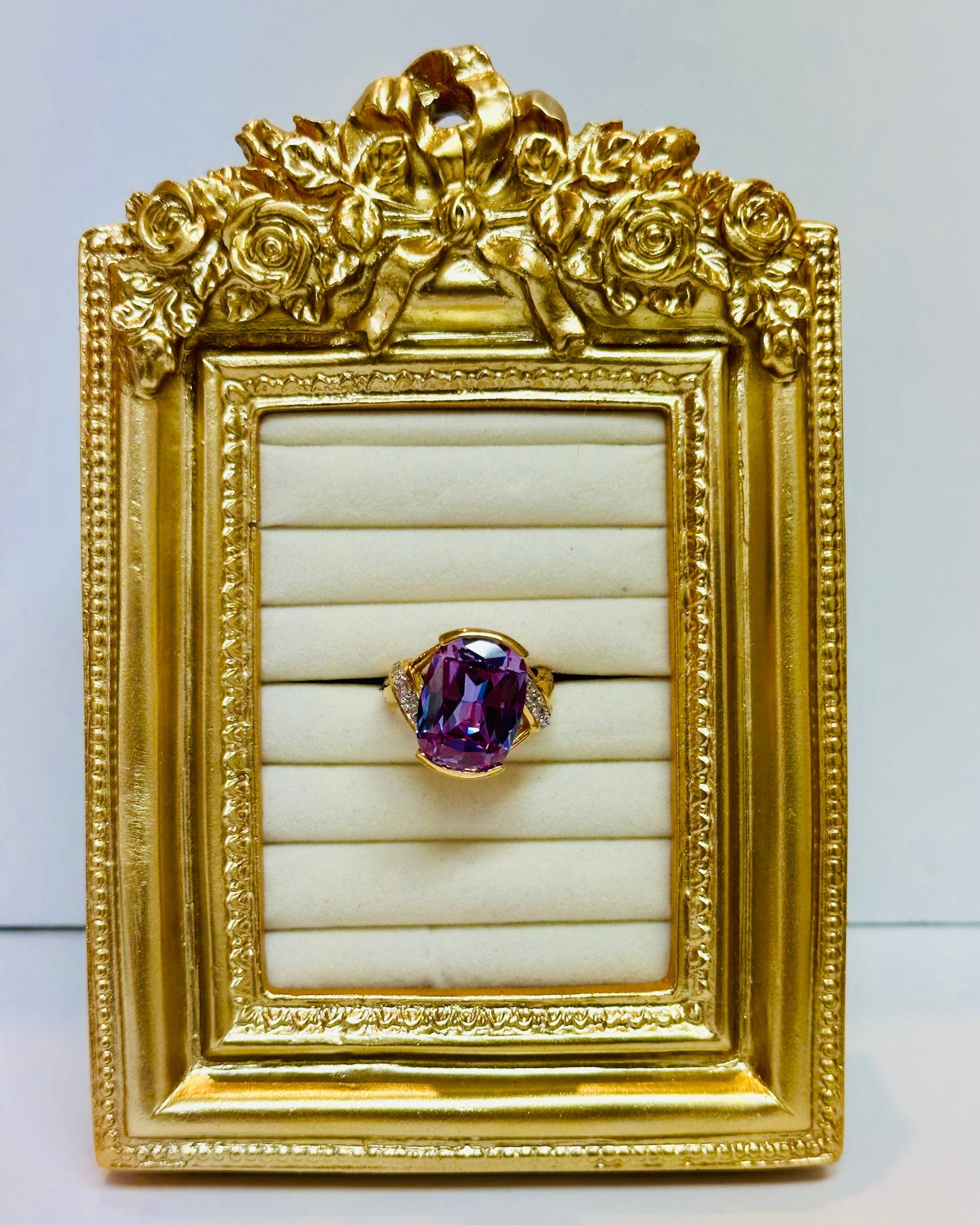 Vintage Amethyst Gold Statement Ring