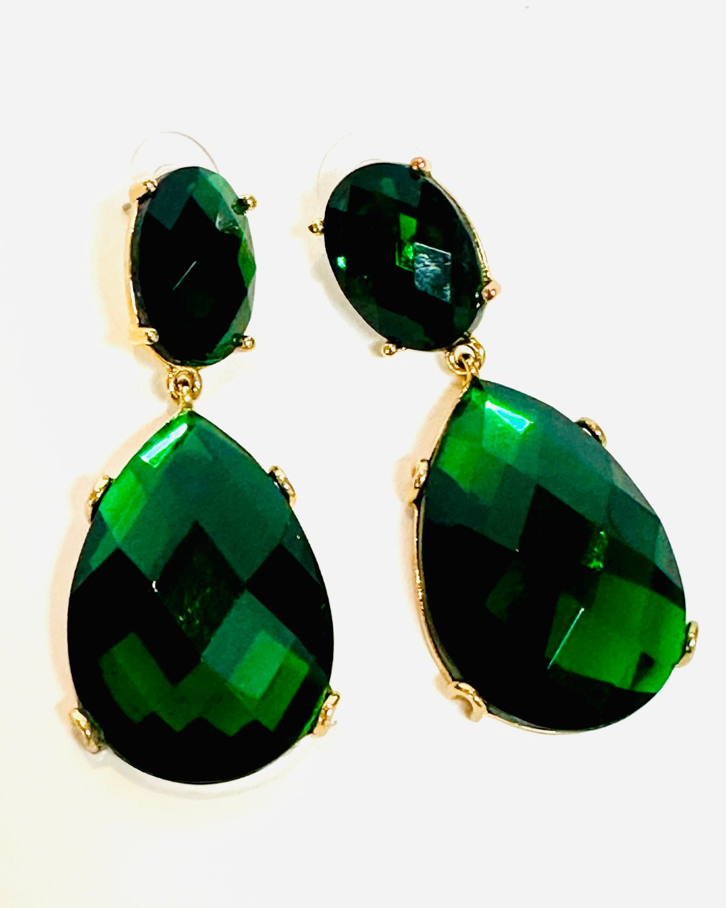 Vintage Emerald Drop Earrings