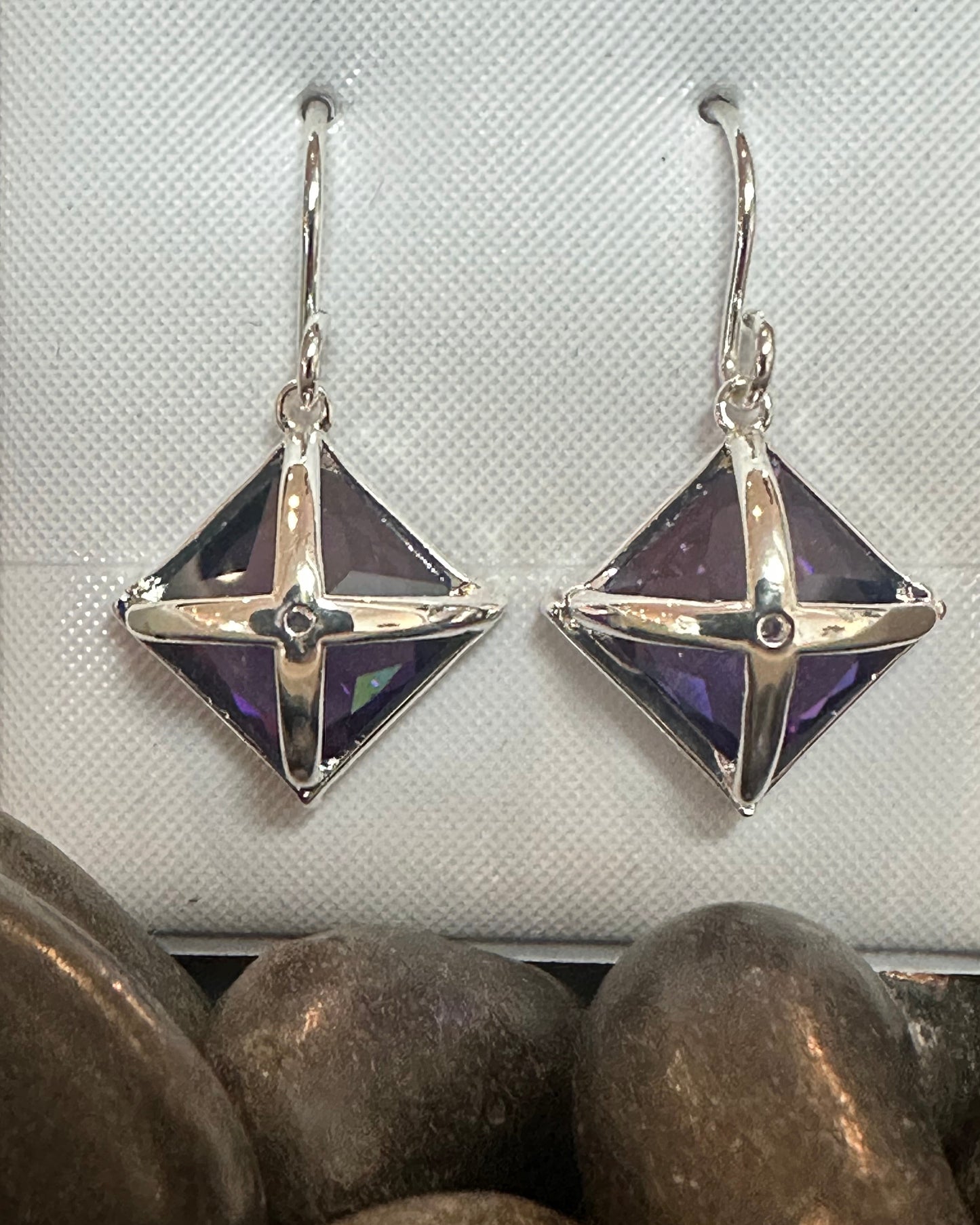 Vintage Starburst Cage Amethyst-Dupe Drops