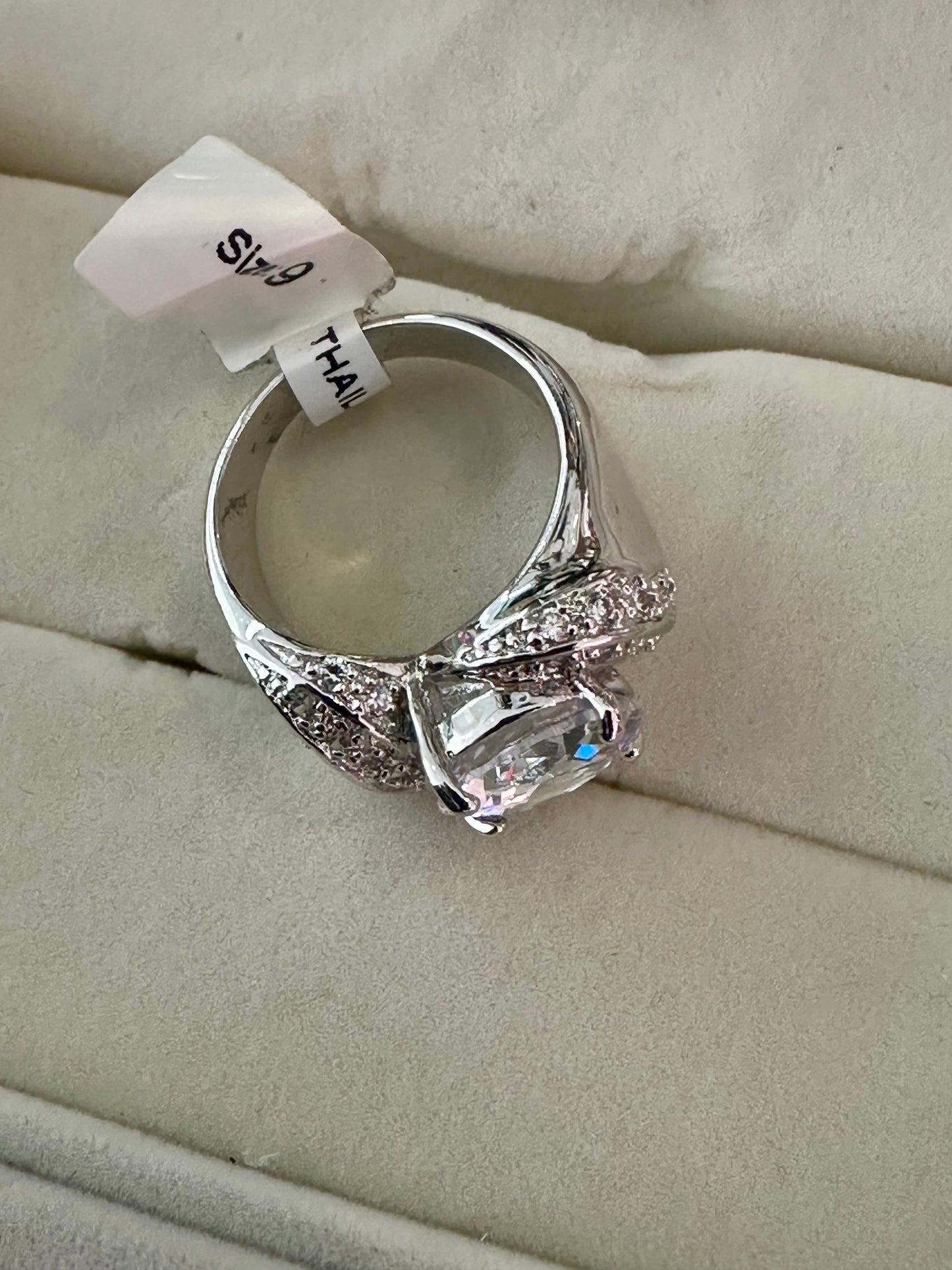 Vintage Bypass CZ Swirl Ring