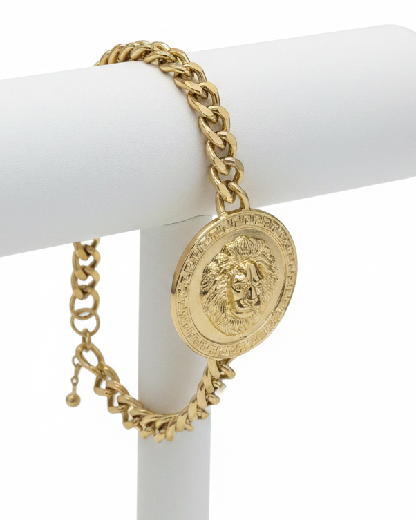 Lion Medallion Chain Bracelet