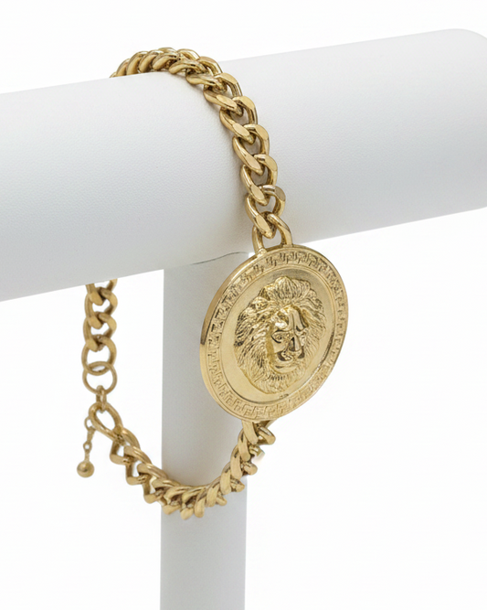 Lion Medallion Chain Bracelet