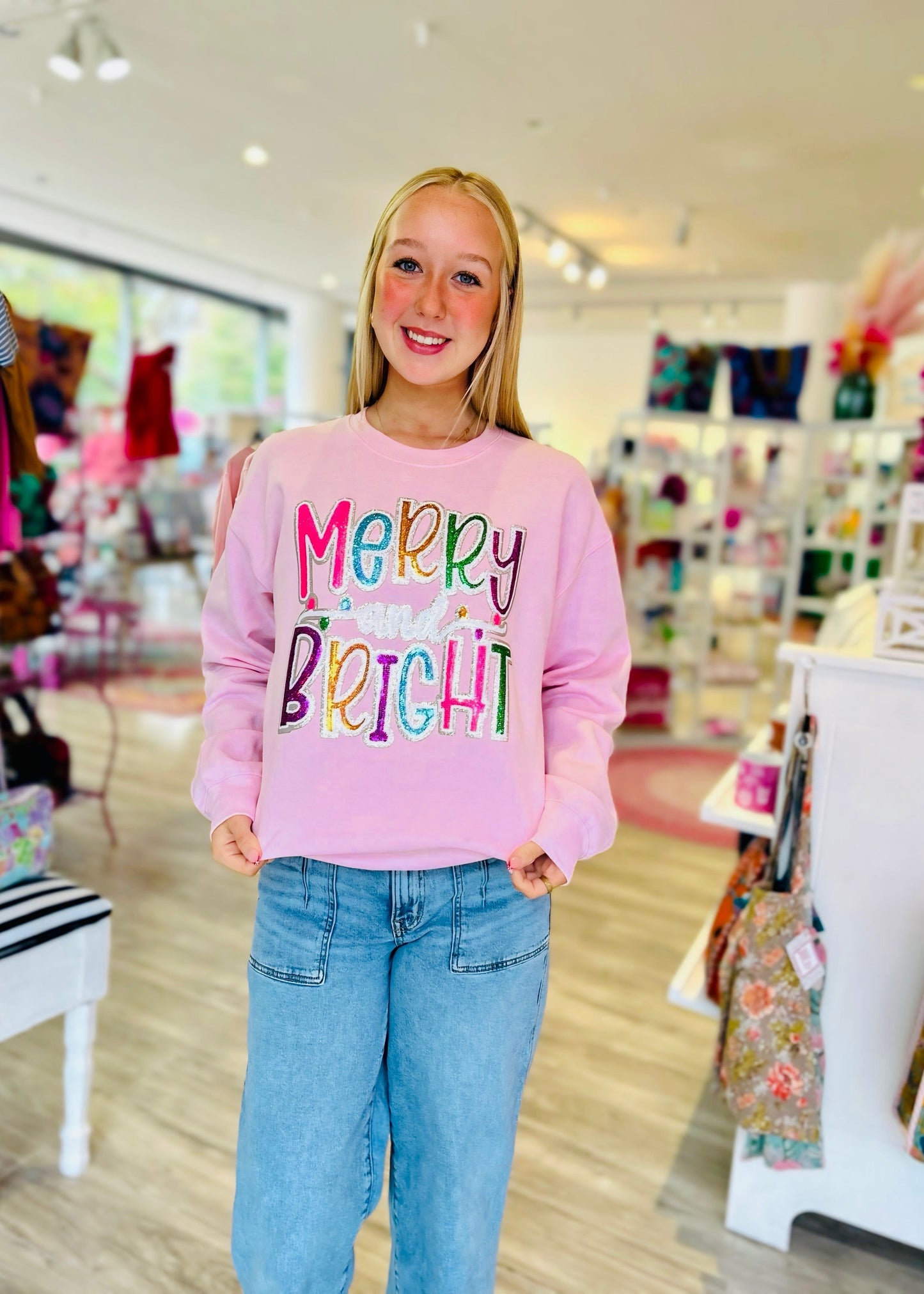 Sequin Merry Christmas Sweatshirt