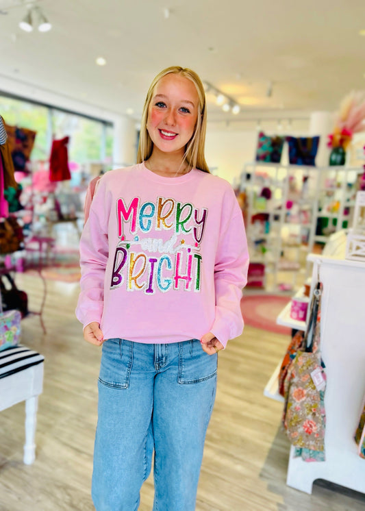 Sequin Merry Christmas Sweatshirt