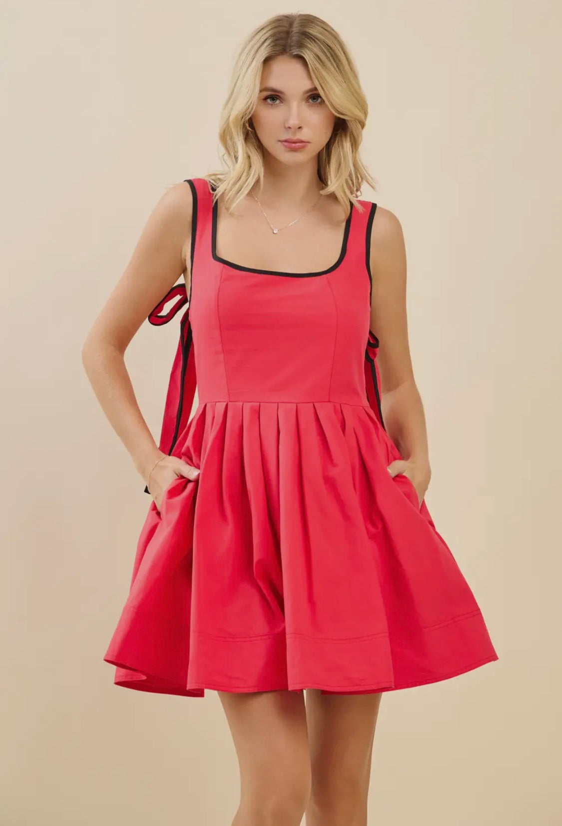 Red Gameday Bow Dress