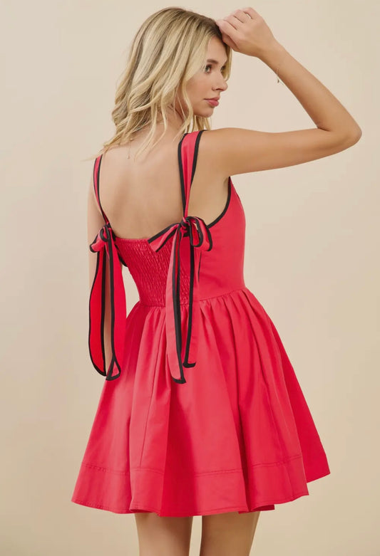 Red Gameday Bow Dress