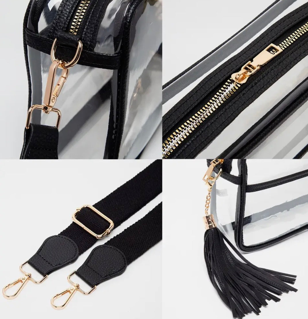 Black Tassel Stadium Bag