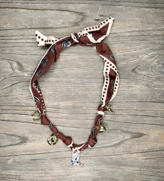 Boot Scarf Charm Necklace