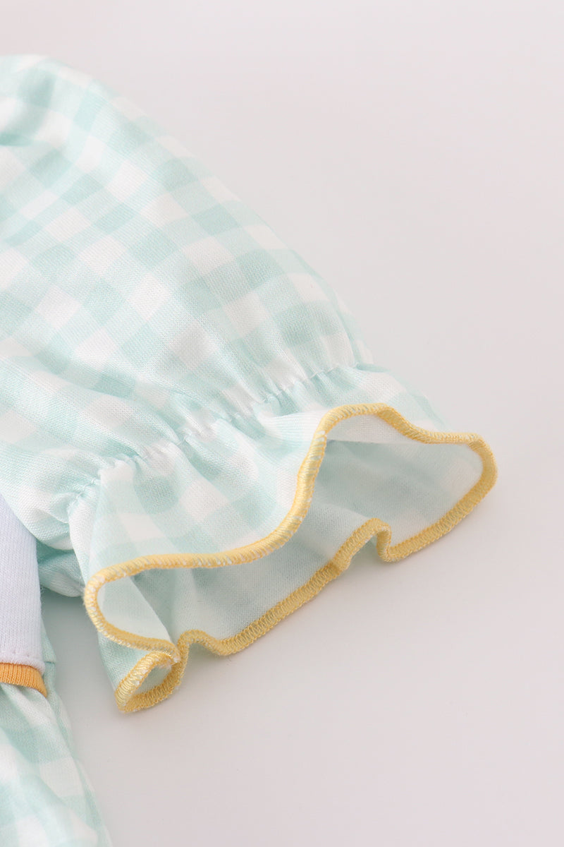 Embroidered Easter Gingham Bubble