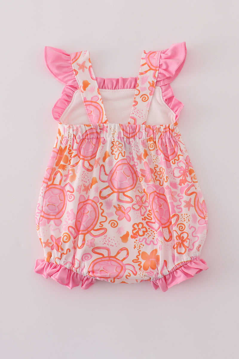 Pink Turtle Ruffle Bubble