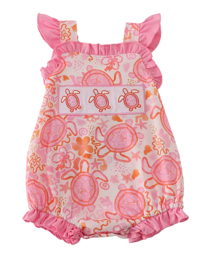 Pink Turtle Ruffle Bubble