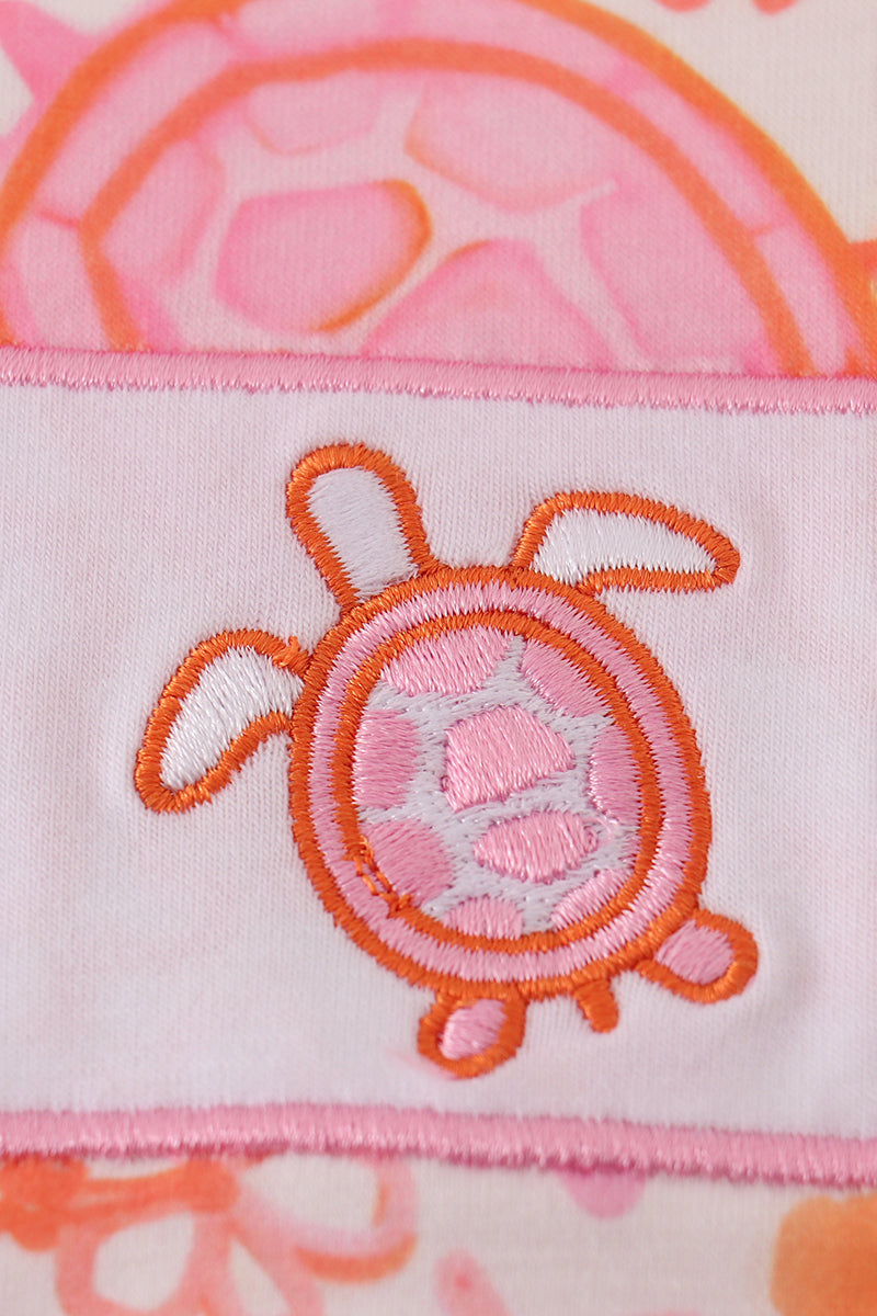 Pink Turtle Ruffle Bubble