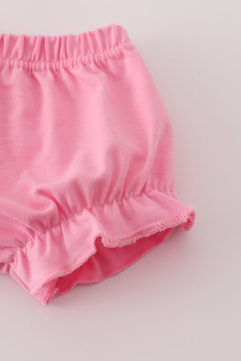 Pink Turtle Ruffle Bloomer Set