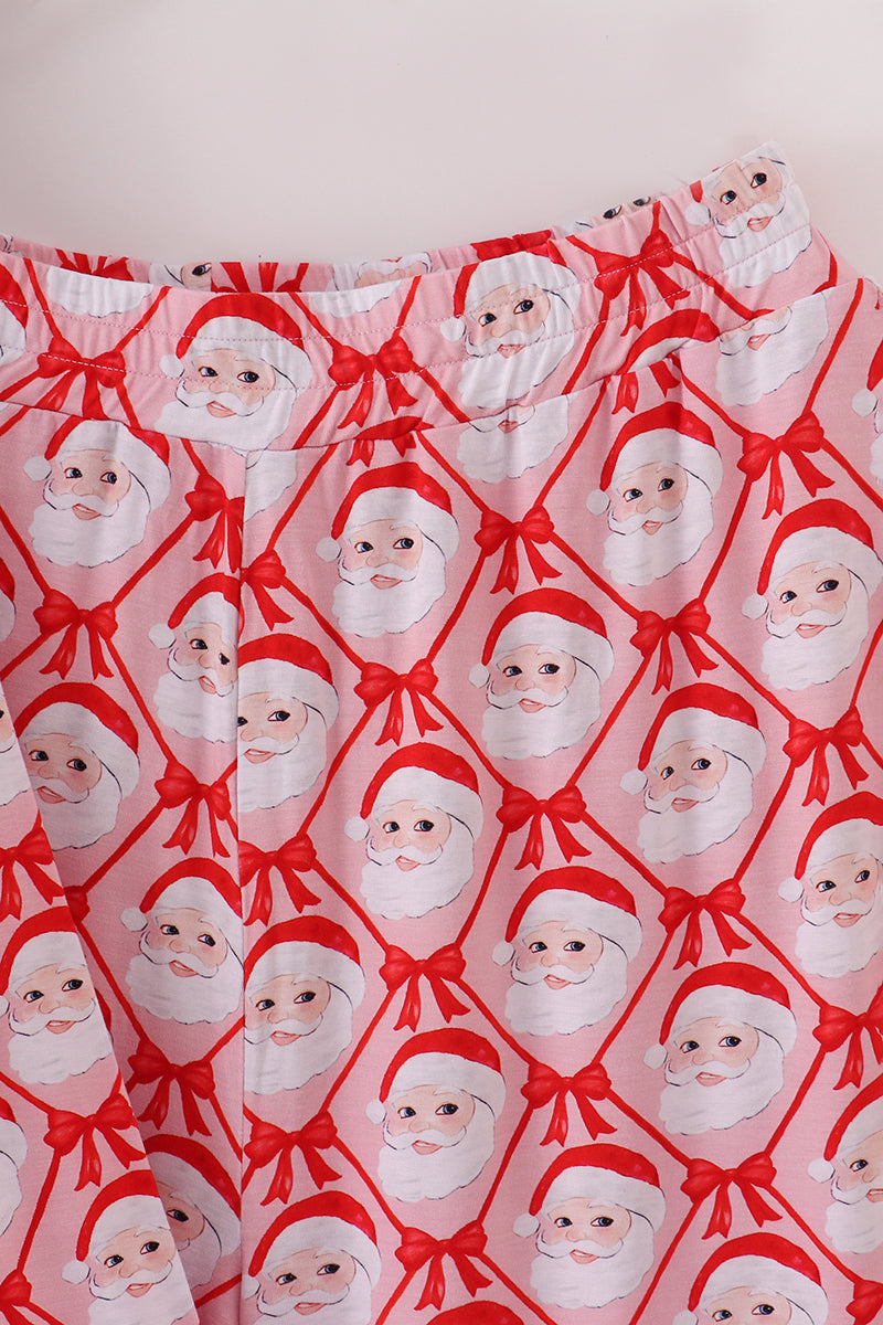 Red Santa Claus Bamboo Pajamas Set