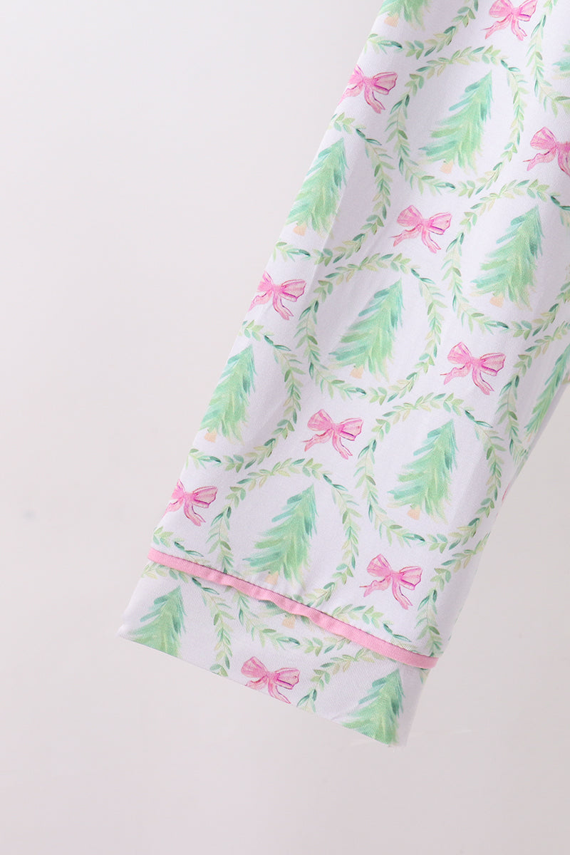 Green Christmas Tree Pajama Set