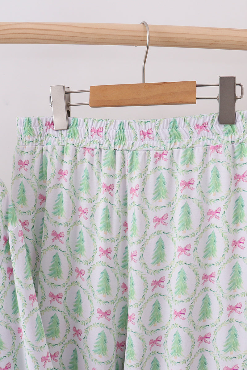 Green Christmas Tree Pajama Set