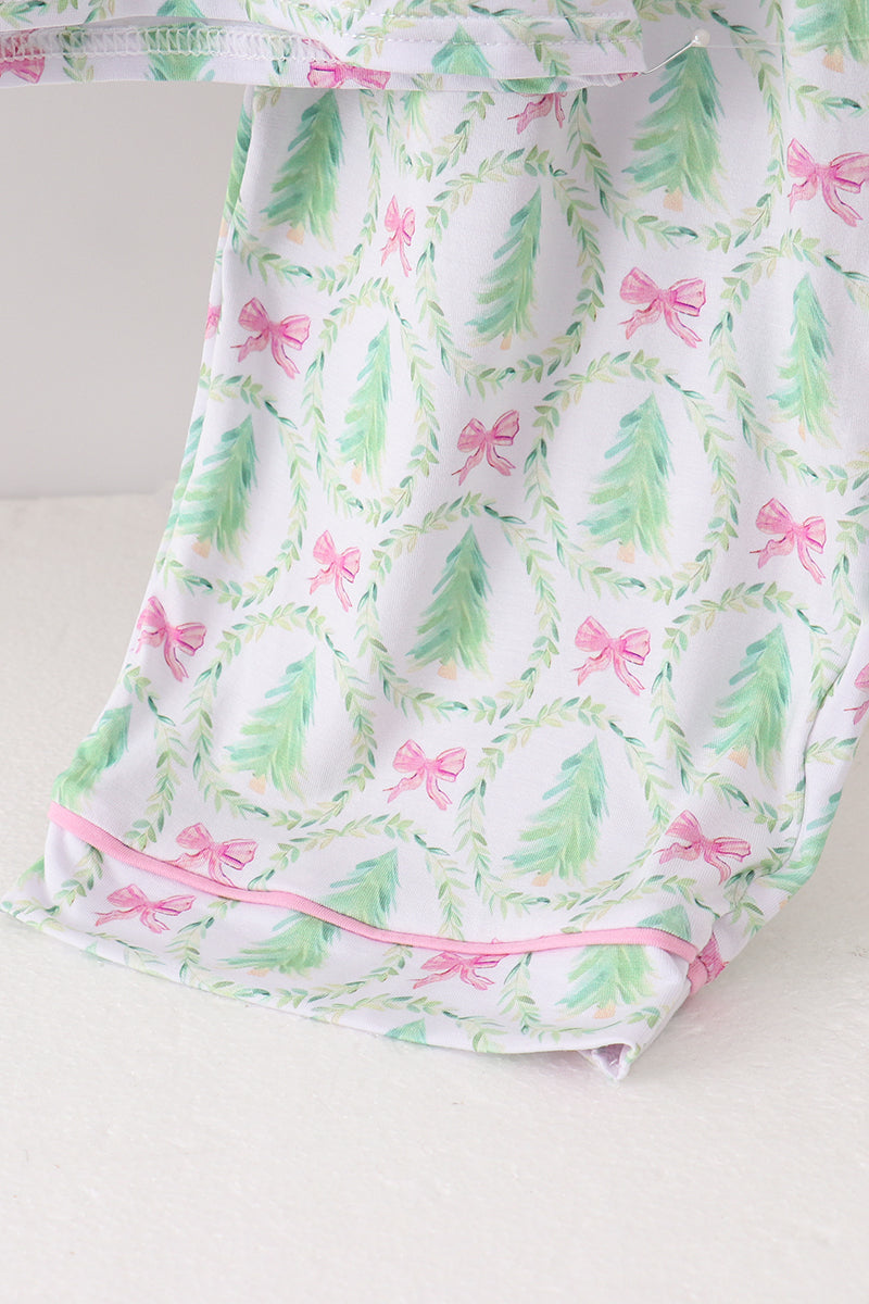Green Christmas Tree Pajama Set