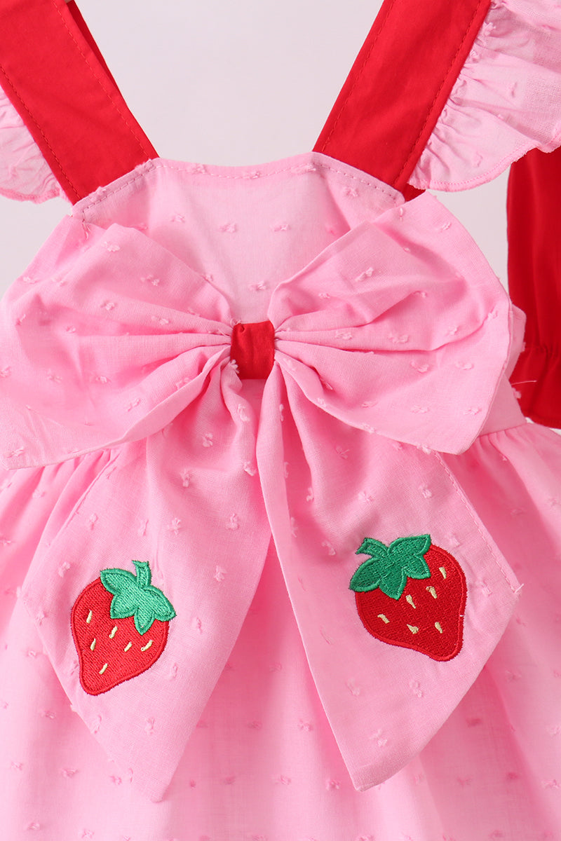 Pink Strawberry Bloomer Set