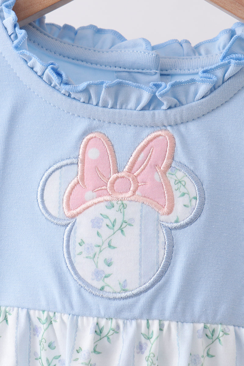 Blue Character Applique Bubble