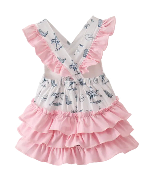 Pink Cowboy Ruffle Bubble