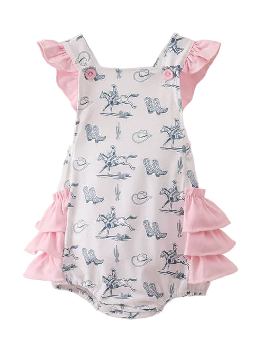 Pink Cowboy Ruffle Bubble