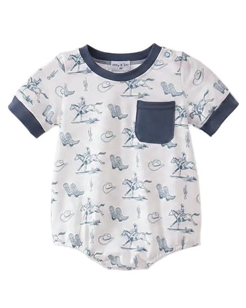 Boy's Blue Cowboy Bubble