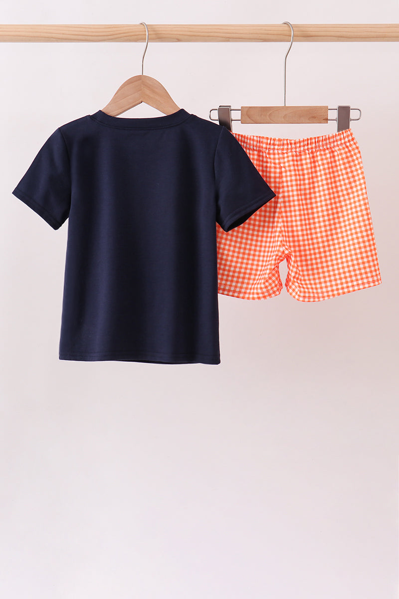 AU Tiger Applique Short Set