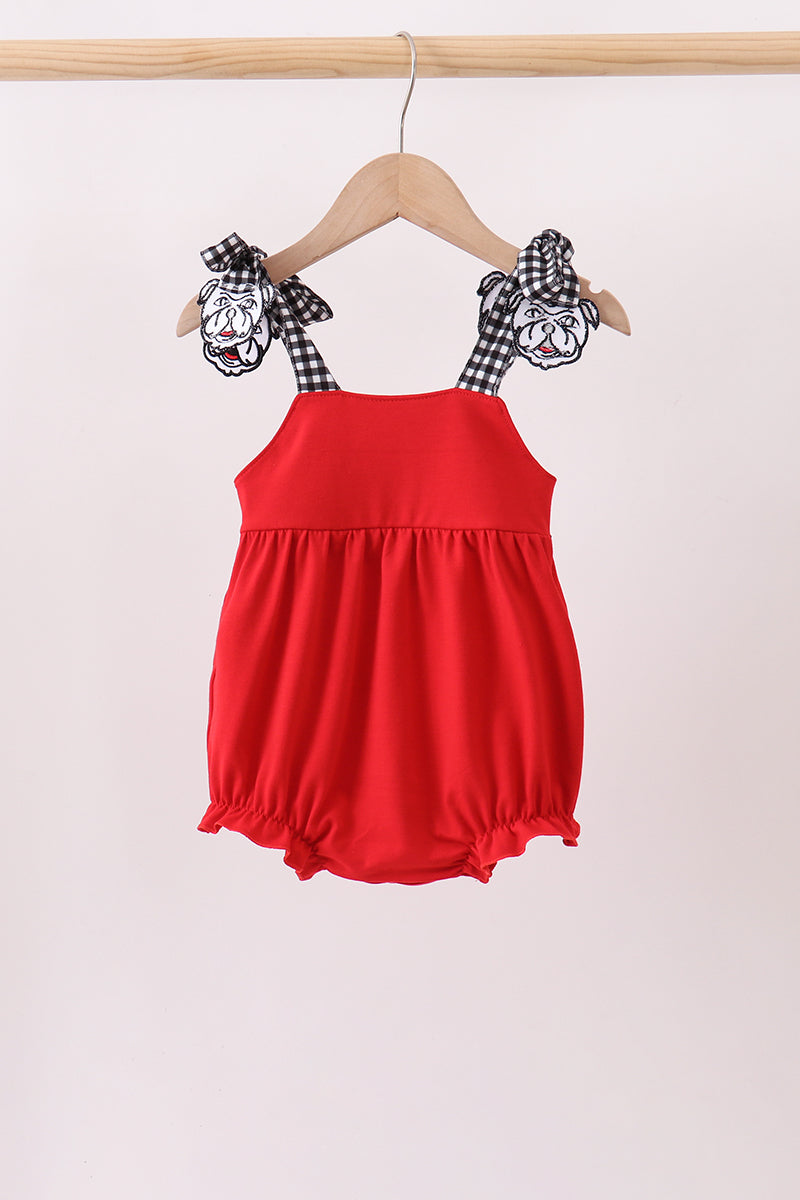Red Georgia Go Dawgs Smocked Bloomer Set